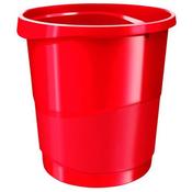 REXEL CHOICES 14-LITRE WASTE BIN RED (STACKABLE) 2115618 image