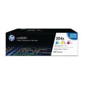 HP 304A CYAN/MAGENTA/YELLOW LASERJET TONER CARTRIDGES (PACK OF 3) CF372AM image