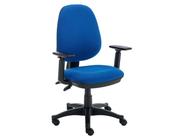 VERSI 2 LEVER HIGH BACK OPERATOR CHAIR, WITH HEIGHT ADJUSTABLE ARMS – ROYAL BLUE image
