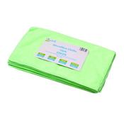 2WORK MICROFIBRE CLOTH 400X400MM GREEN (PACK OF 10) 101161GN image