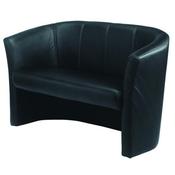 AVIOR BLACK 2 SEAT VINYL TUB SOFA KF03528 image