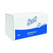 SCOTT ESSENTIAL INTERFOLD HAND TOWELS WHITE 340 HAND TOWELS PER SLEEVE (PACK OF 15) 6617 image