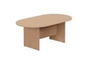 KITO OVAL MEETING TABLE PANEL BASE 1800MM X 1000MM - BEECH