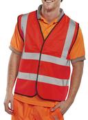 BEESWIFT HI VIZ WAISTCOAT FULL APP. G RED L (PACK OF 1) image