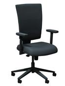 FLASH HIGH BACK OPERATORS CHAIR WITH ADJUSTABLE ARMS - BLACK image