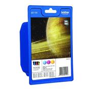 BROTHER LC1100 CYAN/MAGENTA/YELLOW INKJET CARTRIDGE (PACK OF 3) image