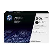 HP 80X BLACK HIGH YIELD LASERJET TONER CARTRIDGE (PACK OF 2) CF280XD image