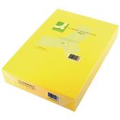 Q-CONNECT BRIGHT YELLOW COLOURED A4 COPIER PAPER 80GSM REAM (PACK OF 500) image