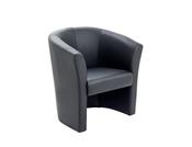 AVIOR BLACK VINYL TUB CHAIR KF03527 image