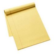 Q-CONNECT EXECUTIVE LEGAL PAD A4 YELLOW RULED FEINT AND MARGIN KF01387 (PACK OF 1) image