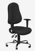 O.E SERIES OPERATORS CHAIR ALPHA CHROME BASE SUPREX BEST CHROME ARMS - EVERT BLACK E001 image