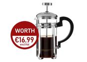 THE AKEALA CHROME &amp; GLASS  CAFETIERE 350ML (2 CUP CAPACITY) image