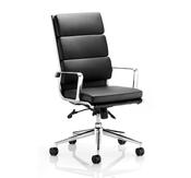 SAVOY HIGH BACK EXECUTIVE BLACK LEATHER OFFICE CHAIR WITH ARMS image