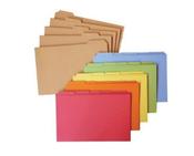 ORANGE TABBED FOLDERS FOOLSCAP 485GSM PK50