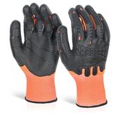 BEESWIFT CUT RESISTANT FULLY COATED IMPACT GLOVE ORANGE XL (PAIR)