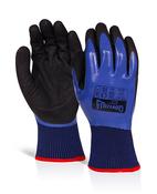 BEESWIFT GLOVEZILLA WATERPROOF THERMAL NITRILE GLOVE BLUE XL (10) PK10 (PACK OF 10)