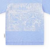 Easy-Dressing T-Shirt Organic Cotton Love BCN Perfect Blue