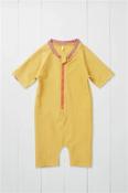 Ochre Ribbed Kids Shortie Swimsuit