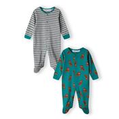 Sleepsuit Set (2 Sleepsuits) - Blue &amp; Stripe image