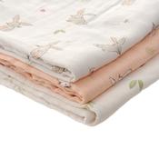 Ziggle Baby Muslin Squares 3 Pack - Bunnies