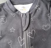 Doodling Organic Cotton Charcoal ZIPPYBOO Suit
