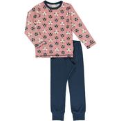 Maxomorra Blueberry Blossom Print Long Sleeve Pyjamas Set image
