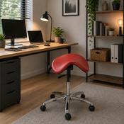 The Ergonomic Saddle Stool (Red) image