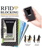 RFID blocking carbon fibre wallet and money clip image