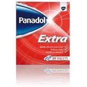 Panadol Extra Pain Relief Tablets Paracetamol Caffeine 500mg/65mg 24s image