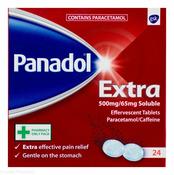 PANADOL EXTRA 500MG/65MG SOLUBLE TABLETS 24S image