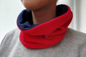 Navy and red Fleece Snood image