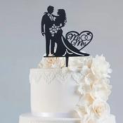 Mr &amp; Mrs Black Acrylic Bouquet
