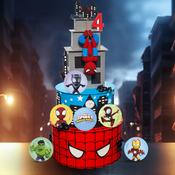 Spiderman Edible Cupcake Discs 3.4cm image