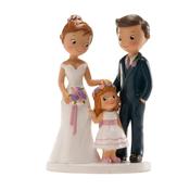 Wedding Couple With Girl 16cm