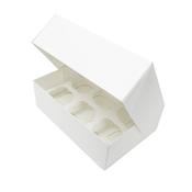 White 6 \ 12(Mini) Cupcake Box with Plain Lid image