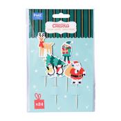 PME Christmas Cupcake Toppers - Santa &amp; Friends 24pk