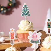 PME Christmas Cupcake Toppers - Nutcracker 24pk