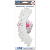 Cupcake Wrappers - White Flowers Pk/12