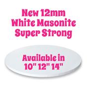 12mm White Matt Round Masonite Board Extra Strong