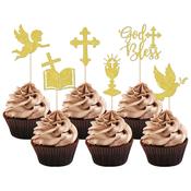 Cupcake Communion or Confirmation Toppers 6pc