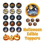 Halloween Edible Toppers 8" Or 2" Sheets image