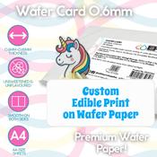 Custom Edible Printing - On 0.6mm Wafer Paper