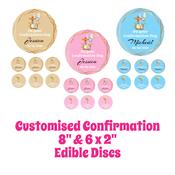 Customised Confirmation Edible Disc 8" &amp; 6 x 2"