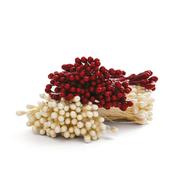 Pearly Red &amp; White Stamen 288 Pk