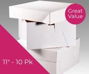 White Cake Boxes - 11'' 10Pk