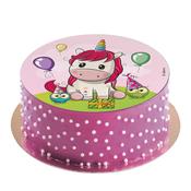 Edible 8" (20cm) Unicorn Cake Disc image
