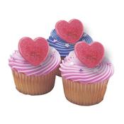 Glitter Heart Ring Red x 12