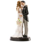 Kissing Couple With Flowers 18cm