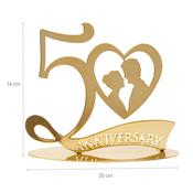 Metal Gold 50th Anniversary Topper 8" x 6.3"