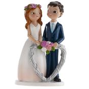Wedding Couple With Heart 16cm